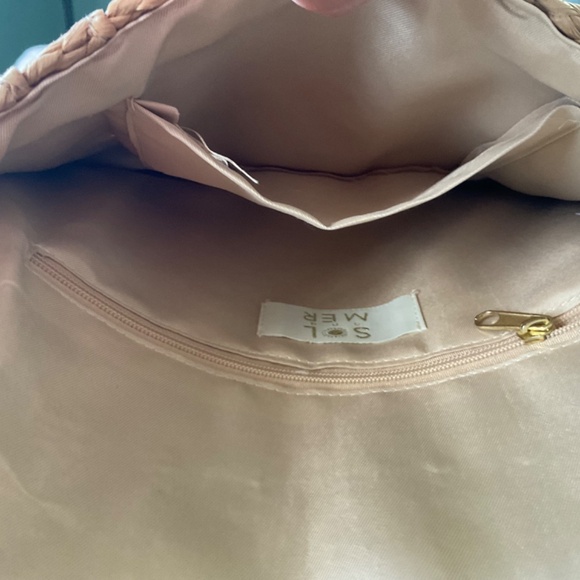 Sol and Mer Natural Straw Envelope Clutch/Shoulder Bag with Removable St… - Picture 6 of 9
